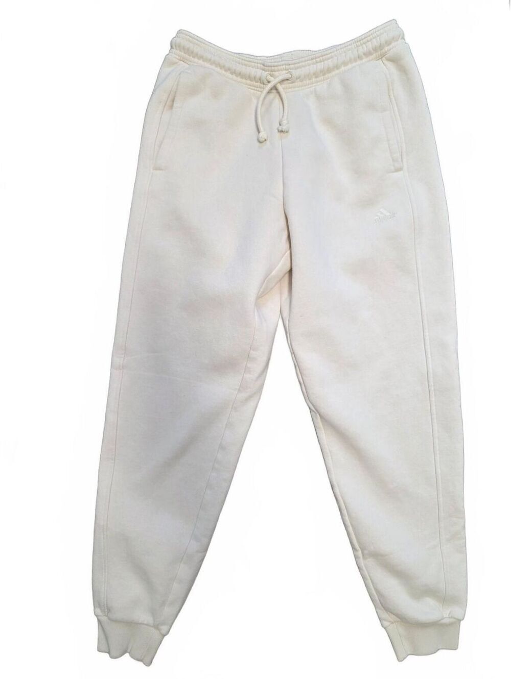 Adidas Womens Loose Fit Jogger Sweatpants Cream White Size Medium Active Workout